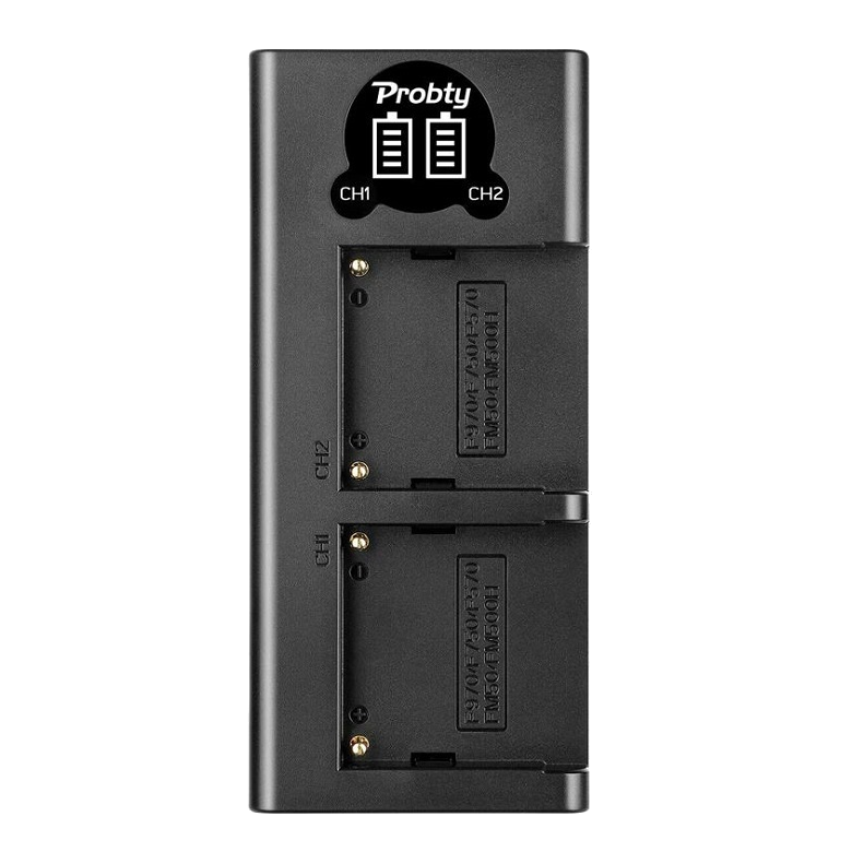 Двойная зарядка для Sony NP-F970 (microUSB, USB Type-C)